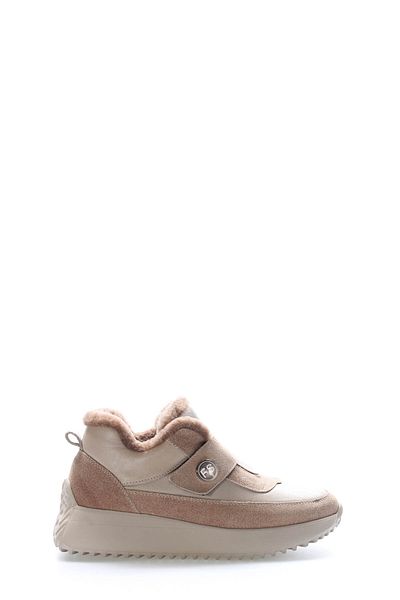 FAST STEP Γυναικεία παπούτσια casual από γνήσιο δέρμα και γούνα 136KZA910