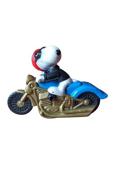 Hureggo Vintage Original Motorcycle Snoopy Figure Toy & 11 cm