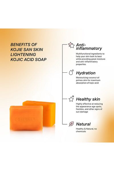 Kojie San Skin Brightening Kojic Acid Soap 2X135Gr