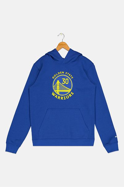 Nike X Nba Kids Boy Golden State Warriors Basketball Hoodie, Blue