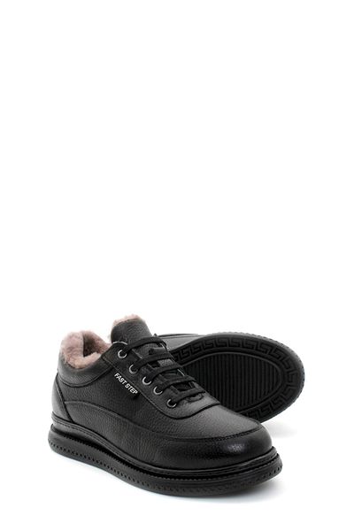 FAST STEP Pantofi casual de damă din piele naturală și blană 583KZA7025