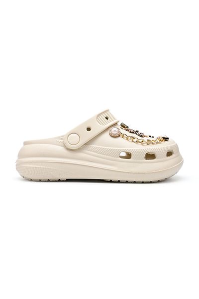 Tmall Women's Slippers, With Platform And Accessories, Foam, Pd1038, Beige