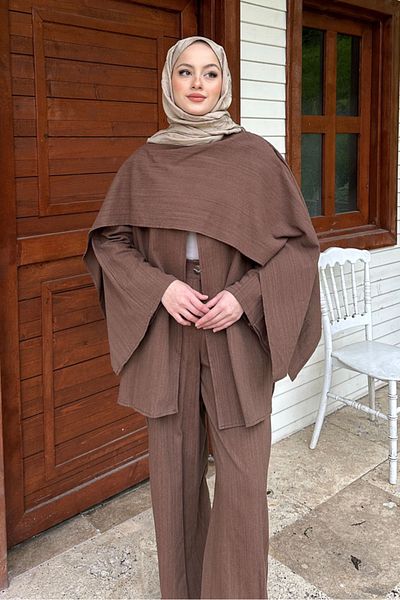 Ovn. Elora Scarf Linen Set - Brown