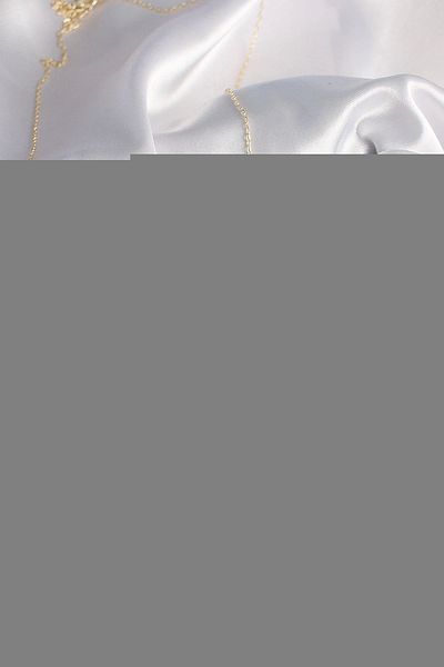 Clariss Brass Gold Color Zircon Stone Baguette Low-Cut Model Women's Necklace
