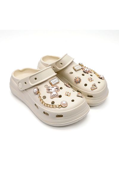 Tmall Women's Slippers, With Platform And Accessories, Foam, Pd1038, Beige