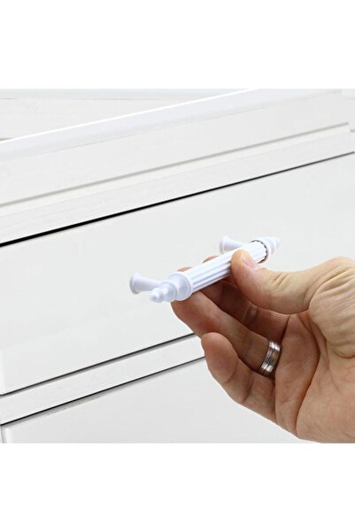 Badem10 Erciyes Furniture Kitchen Cabinet Drawer Cupboard Door Handle Handle White (96 Mm-9.6 cm) Metal Handles