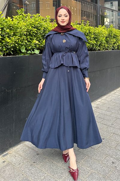 Ovn. Σετ φούστα Veloria - Navy Blue