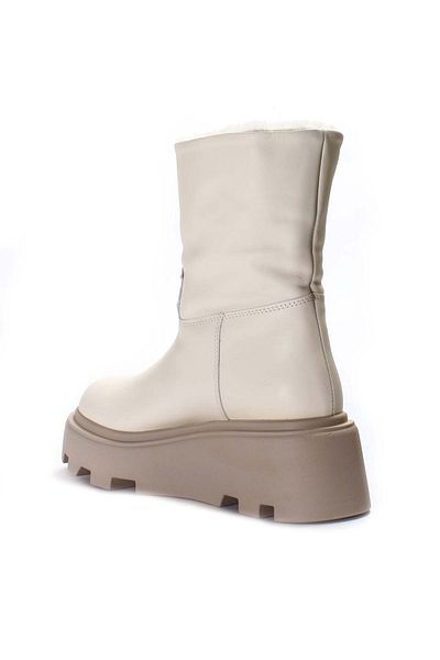 FAST STEP Cizme clasice de damă din piele naturală și blană 009kza0634-1
