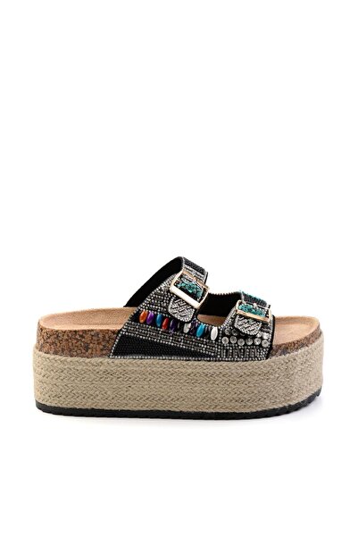 Guja Siyah Kadın Terlik K04185105387