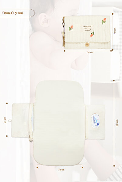 Modakids Bebek Alt Açma Minderi Alt değiştirme Pedi Örtüsü Taşınabilir Bakım Çantası Organizer Çanta