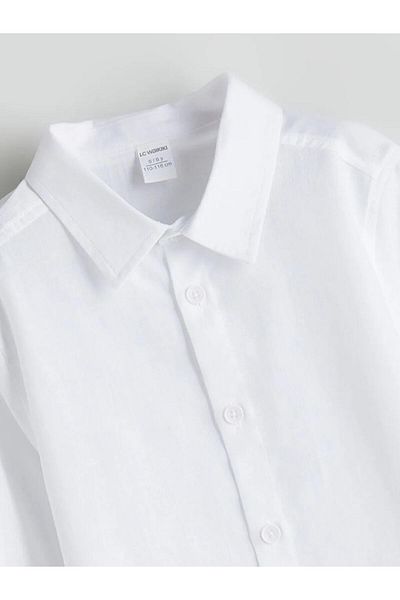 LC Waikiki Lcw Kids White Basic Boy's Poplin Shirt