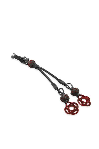 Tesbihane Red-Tumbled Color 1000 Sterling Silver 2-Piece Kazaz Tassel