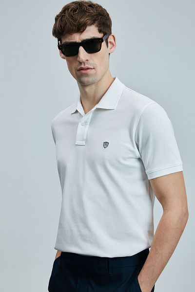 Lufian Με λογότυπο Βαμβακερό Comfort Fit με κουμπιά γιακά πόλο 2'li Μπλουζάκι Ανδρικό Μπλουζάκι 111040206s2