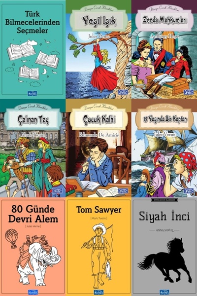 Parıltı Yayınları OKUMA SETİ SİYAH İNCİ 80 GÜNDE DEVRİ ALEM ÇALINAN TAÇ