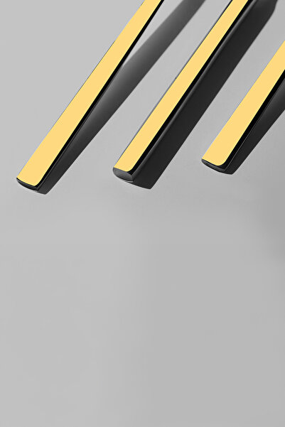 Nehir Dalyan Gold Plain 12-Piece 72-Piece Cutlery Set