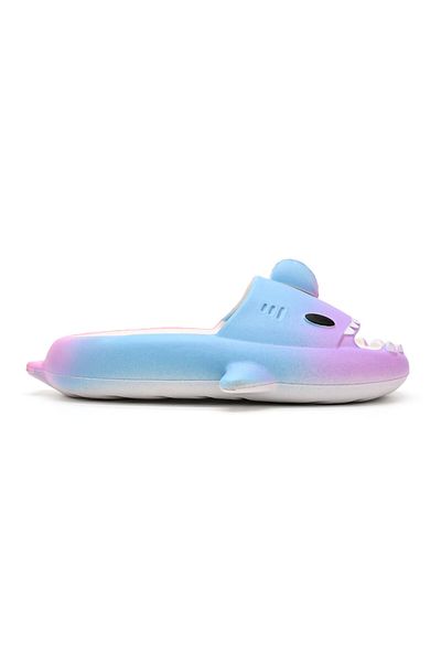 Tmall Slippers for Women and Children, Shark Shape, Gradient Colors, Foam, PC01, Purple