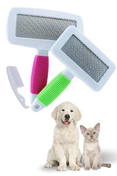 sanal trend Colorful Scalloped Cat Dog Hair Grooming Scratching Flea Brush Comb Wire Brush