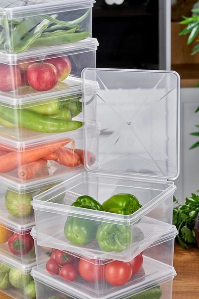 ALPY E TRADE 🌟   Set of 20 (2000 ml) Square Freezer Compatible Self-Covered Storage Containers 🌟