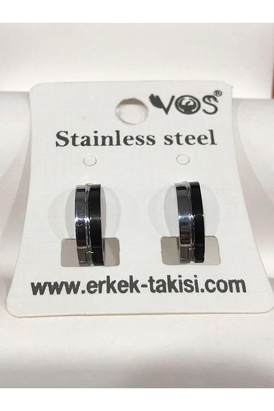Bijutek Stainless Steel Men's Steel Patterned and Dangle Earrings