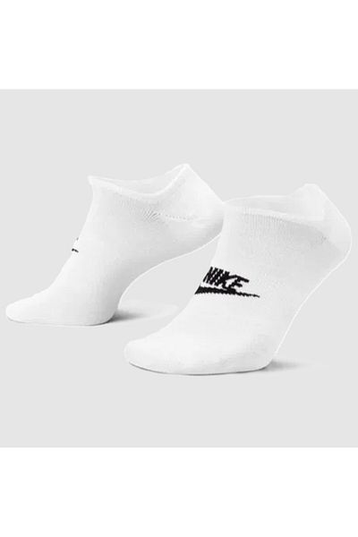 Nike Sportswear Everyday Essential No Show Unisex 3-Pack Ankle Socks White