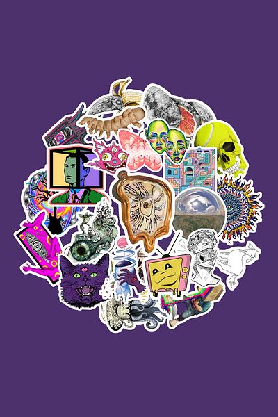 dadi ramba Surreal Sticker Pack -Bullet Journal- Agenda -Laptop Sticker Decal