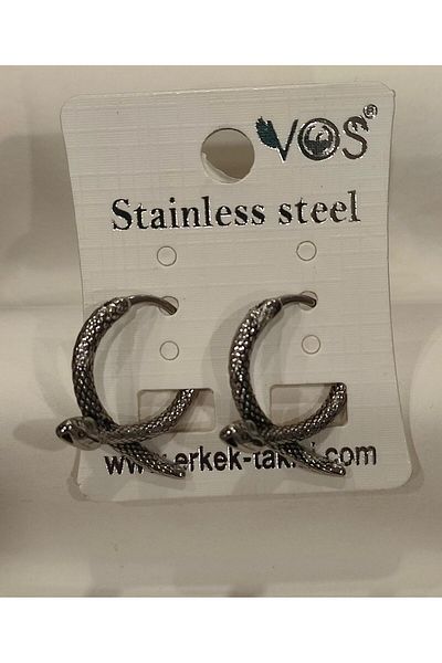 Bijutek Stainless Steel Men's Steel Patterned and Dangle Earrings 2