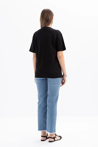 ALLDAY Tricou de damă cu mânecă scurtă cu detaliu de broderie S16032A0