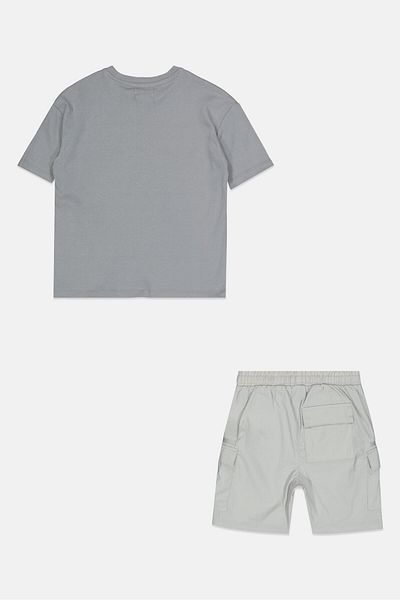 Fudo Toddlers Boy 2pc Graphic Print T-shirt And Cargo Short Set, Multicolor