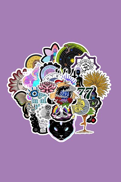 dadi ramba Spiritualism Sticker Pack -Bullet Journal- Agenda -Laptop Sticker Decal