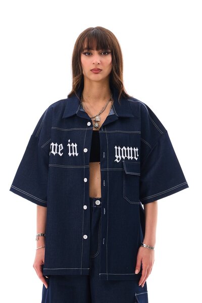 THE DAD DENİM BELİEVE SORTLU GÖMLEK TAKIM