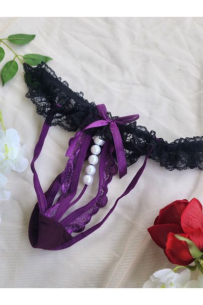 G&H UNDERWEAR String Thong Panties with Pearls