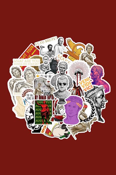 dadi ramba Caesar Sticker Pack -Bullet Journal- Agenda -Laptop Sticker Sticker