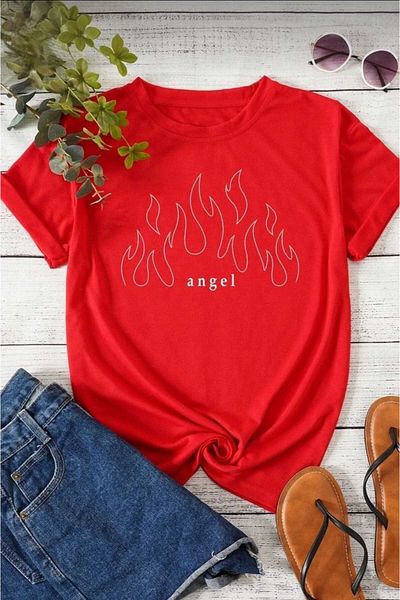TekTarzz Unisex Angel Printed Design Tshirt