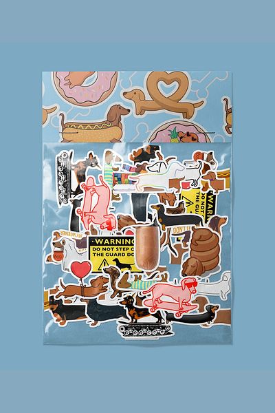 dadi ramba Sausage Dog Sticker Pack -Bullet Journal- Agenda -Laptop Sticker Decal