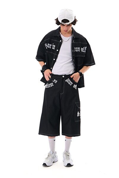 THE DAD طقم قميص من الدنيم ذو أزرار