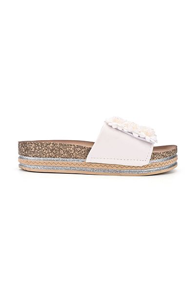 Tmall Women's Casual Slippers, Made Of Eco-friendly Suede, Sa43, White
