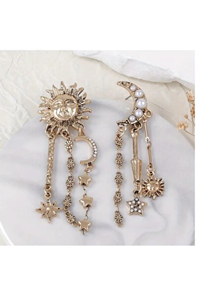 mos&more Güneş Ay Charm Marka Kadın Küpe