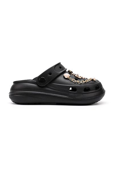 Tmall Women's Slippers, With Platform And Accessories, Foam, Pd1038, Black