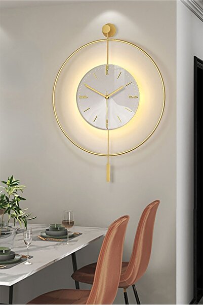 AGA KONSEPT Led'li Gold Tiktok İnci Lotus Kristal Uzun Sarkaç (BÜYÜK BOY 50X7...