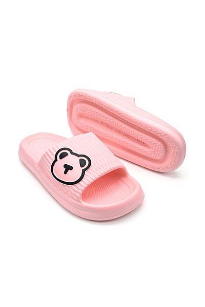 Tmall Women's Slippers, Foam, Lightweight With Teddy Bear Print, Pd1040, Pink