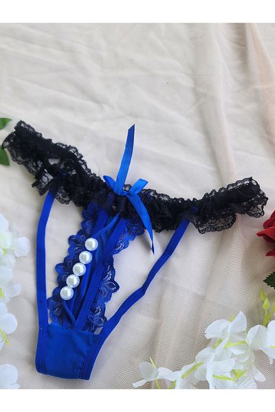 G&H UNDERWEAR Chiloți tanga cu șnur cu perle