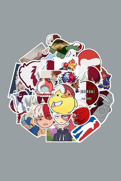 dadi ramba Shoto Todoroki Sticker Pack -Bullet Journal- Agenda -Laptop Label Sticker