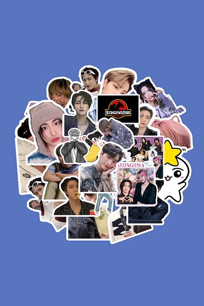 dadi ramba Seonghwa Ateez Sticker Pack -Bullet Journal- Agenda -Laptop Sticker Decal