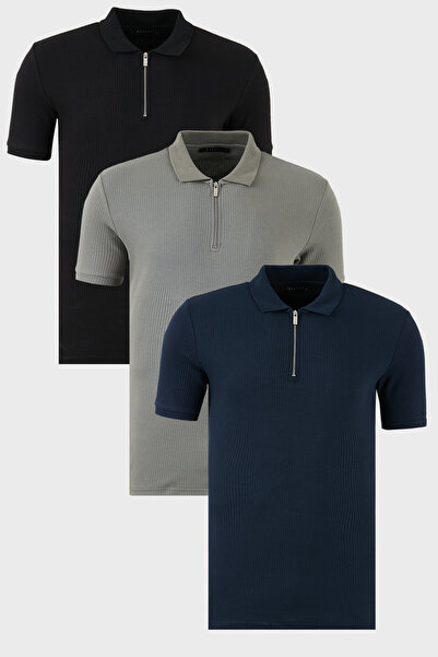 Buratti Pamuk paketa regularnog kroja, polupolo majica sa pola rajsferšlusa, ...