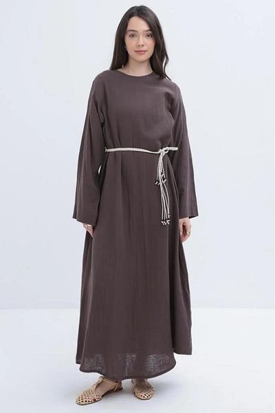 ALLDAY Γυναικείο φόρεμα Basic Muslin με ζώνη S60172A0