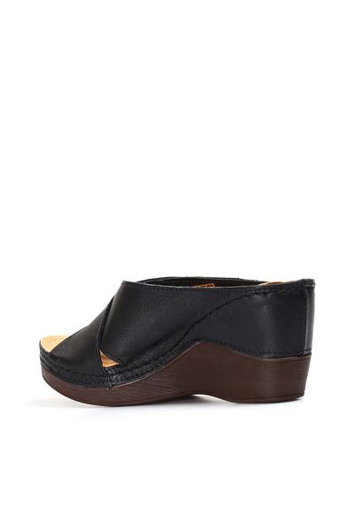 FAST STEP Papuci de damă din piele naturală cu toc pană 972za1003