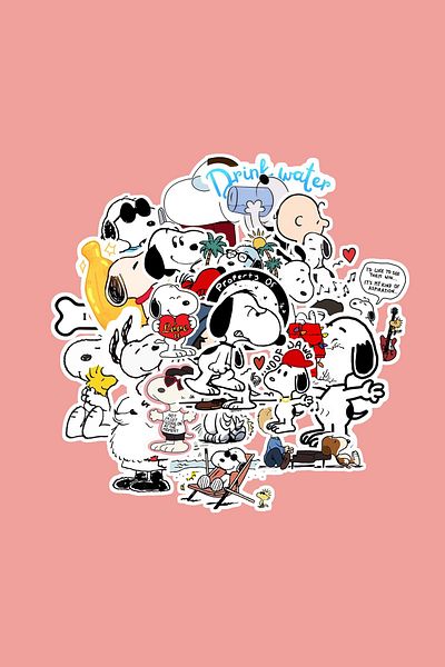 dadi ramba Snoopy Sticker Pack -Bullet Journal- Agenda -Laptop Sticker Sticker