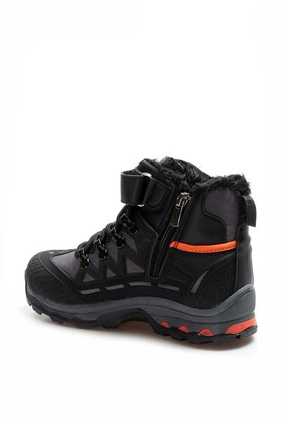 FAST STEP Black Orange Water and Cold Resistant Non-Slip Sole Children's Outdoor and Trekking Boots 865Sxa6025