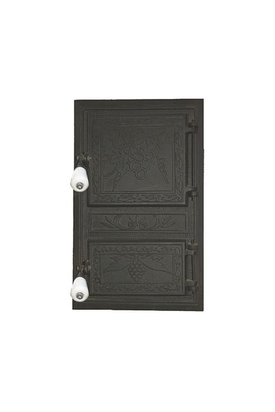 flores Rectangular stove door, STRUGURE model, black, 295 x 465 mm