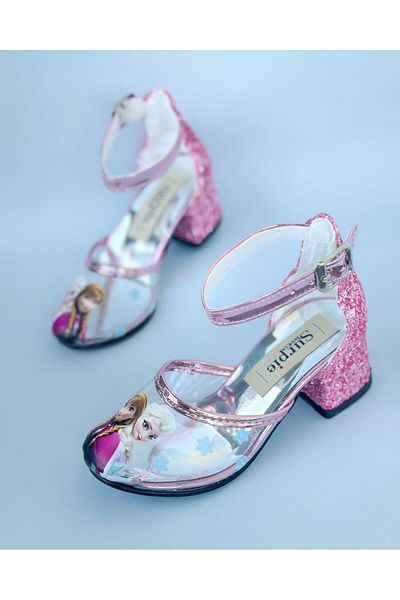 Surpie Shoes Character Transparent High Heels, Children's High Heels